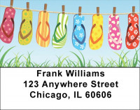 Designer Flip Flops Address Labels | LBQBH-68