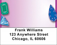 Jazzy gemstones Address Labels | LBQBH-69