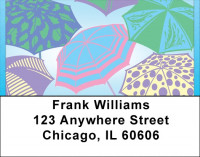 Raining Umbrellas Address Labels | LBQBH-71