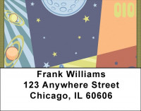 Quilted Futuristic Glimpse Address Labels | LBQBH-79