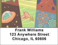 Quilted Futuristic Glimpse Address Labels | LBQBH-79