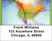 Spinning USA Address Labels | LBQBH-84