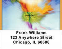 Spinning USA Address Labels | LBQBH-84