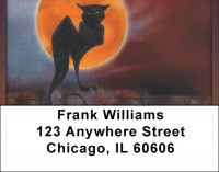 Full moons And Black Cats Address Labels | LBQBH-95
