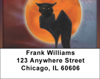 Full moons And Black Cats Address Labels | LBQBH-95