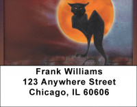 Full moons And Black Cats Address Labels | LBQBH-95