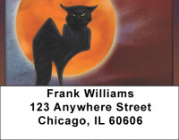 Full moons And Black Cats Address Labels | LBQBH-95