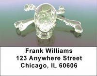 Glass Skulls Address Labels | LBQBH-97