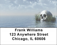Skulls Looming from Land And Sea Address Labels | LBQBI-10
