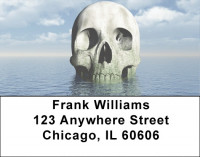 Skulls Looming from Land And Sea Address Labels | LBQBI-10