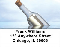 Message In A Bottle Address Labels | LBQBI-17