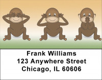 Hear See Speak No Evil Address Labels | LBQBI-63