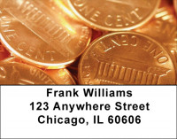 Piles Of Pennies Address Labels | LBQBI-87