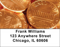 Piles Of Pennies Address Labels | LBQBI-87