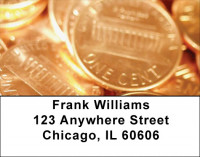 Piles Of Pennies Address Labels | LBQBI-87