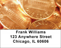 Piles Of Pennies Address Labels | LBQBI-87