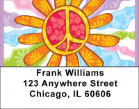 Flower Power Peace Address Labels | LBQBI-92