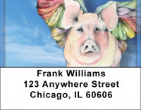 Yes Pigs Fly Address Labels | LBQBJ-27