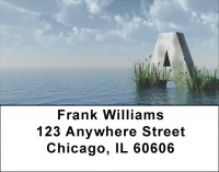 Letter A In The Sea Address Labels | LBQBK-38