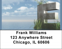 Letter E In The Sea Address Labels | LBQBK-42
