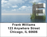 Letter E In The Sea Address Labels | LBQBK-42