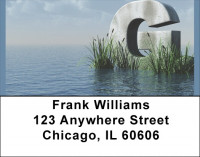 Letter G In The Sea Address Labels | LBQBK-43
