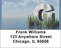 Letter G In The Sea Address Labels | LBQBK-43