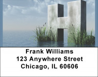 Letter H In The Sea Address Labels | LBQBK-44