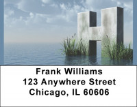 Letter H In The Sea Address Labels | LBQBK-44