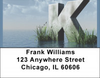 Letter K In The Sea Address Labels | LBQBK-45