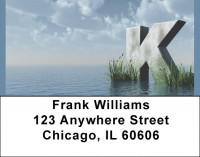 Letter K In The Sea Address Labels | LBQBK-45