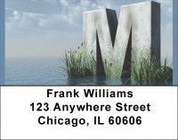 Letter M In The Sea Address Labels | LBQBK-47