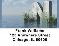 Letter N In The Sea Address Labels | LBQBK-48