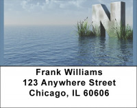 Letter N In The Sea Address Labels | LBQBK-48