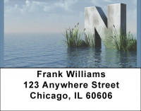 Letter N In The Sea Address Labels | LBQBK-48