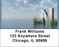 Letter N In The Sea Address Labels | LBQBK-48
