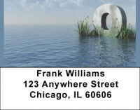 Letter O In The Sea Address Labels | LBQBK-49