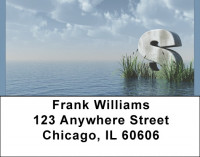 Letter S In The Sea Address Labels | LBQBK-52