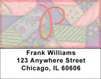Shabby Chic Monograms - P Address Labels | LBQBL-75