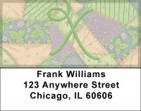 Shabby Chic Monograms - X Address Labels | LBQBL-83