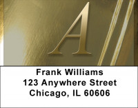 Solid Gold Monograms - A Address Labels | LBQBL-86
