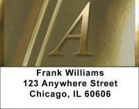 Solid Gold Monograms - A Address Labels | LBQBL-86
