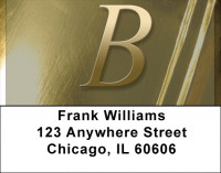 Solid Gold Monograms - B Address Labels | LBQBL-87