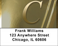 Solid Gold Monograms - C Address Labels | LBQBL-88
