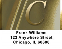Solid Gold Monograms - C Address Labels | LBQBL-88