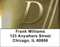 Solid Gold Monograms - D Address Labels | LBQBL-89