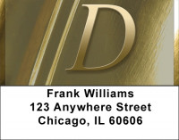 Solid Gold Monograms - D Address Labels | LBQBL-89