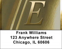 Solid Gold Monograms - E Address Labels | LBQBL-90