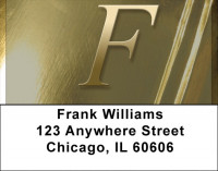 Solid Gold Monograms - F Address Labels | LBQBL-91