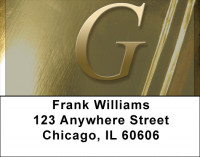 Solid Gold Monograms - G Address Labels | LBQBL-92